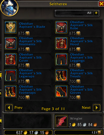 Full Honor Gear, DragonFlight Season 2 Gear