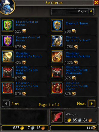 Full Honor Gear, DragonFlight Season 2 Gear